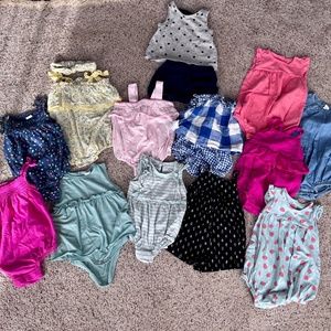 6-12 month Baby Girl Gap Romper Lot
